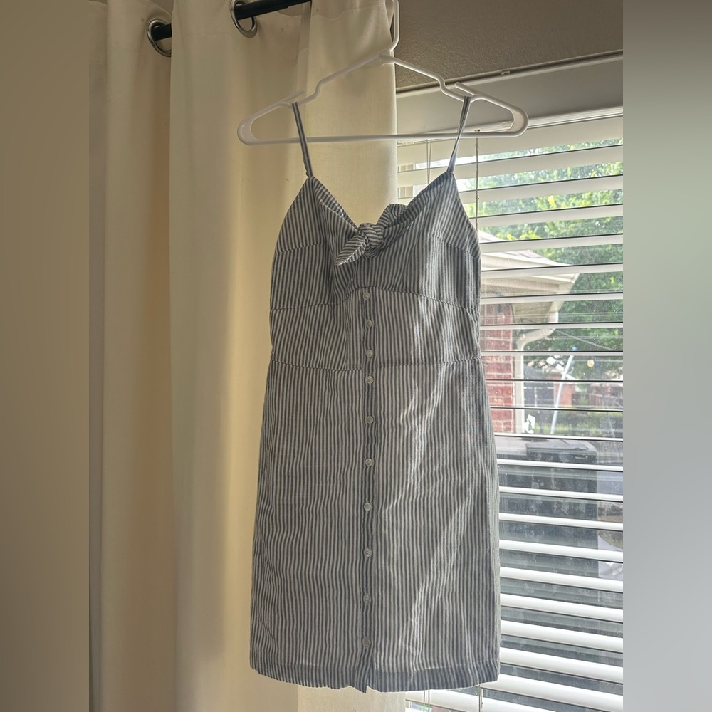 Striped Abercrombie & Fitch mini dress with bow